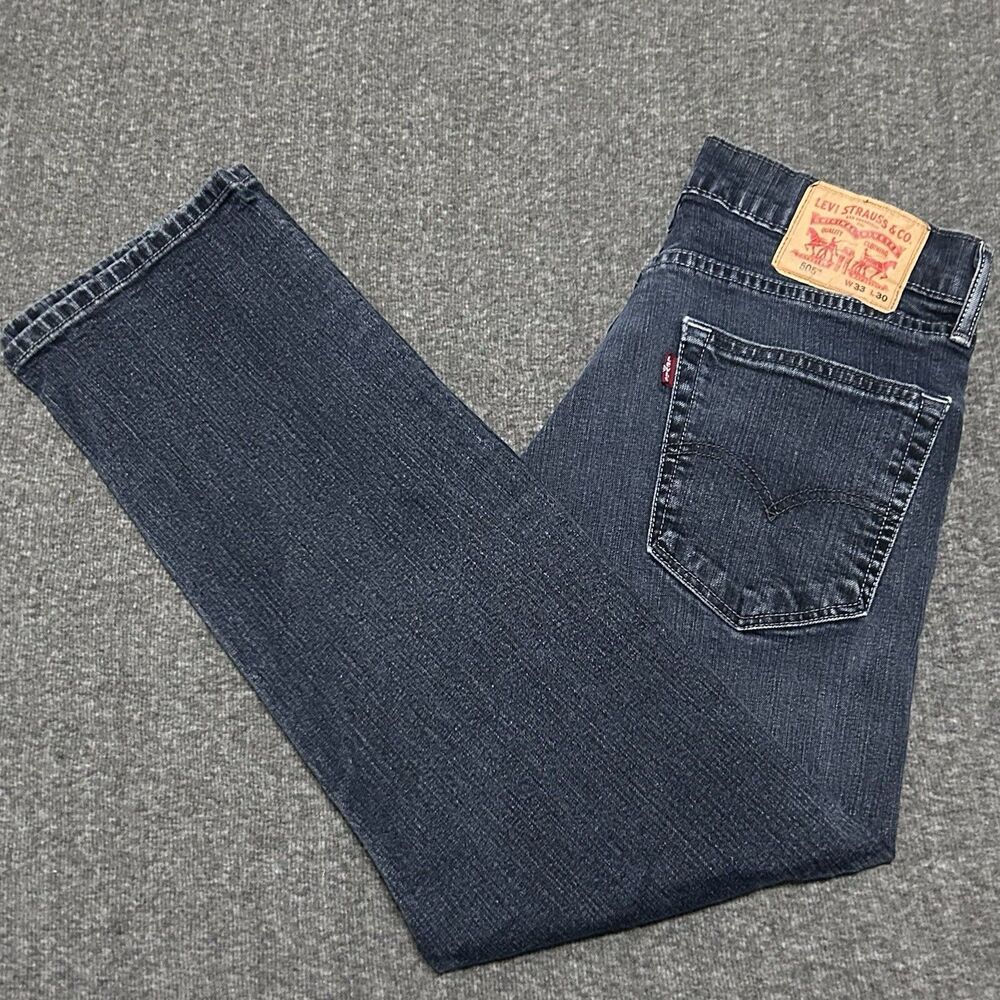 Levi's 505 Men's Bootcut Denim Jeans 33x30 (33x28.5) Dark Wash